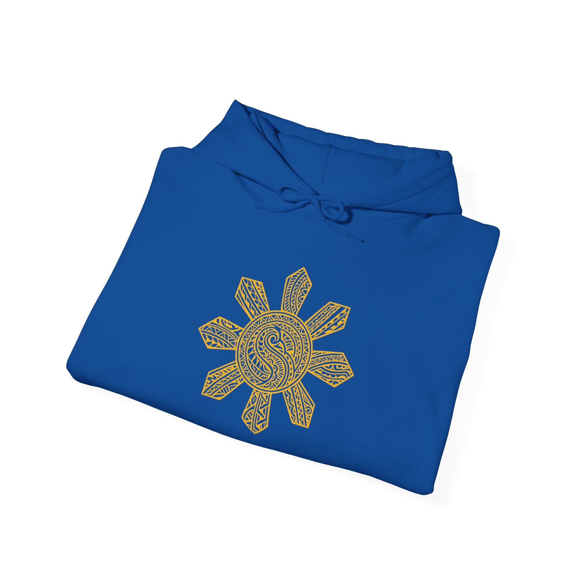 "Heritage Hoodie: Filipino Sun with Polynesian Art"