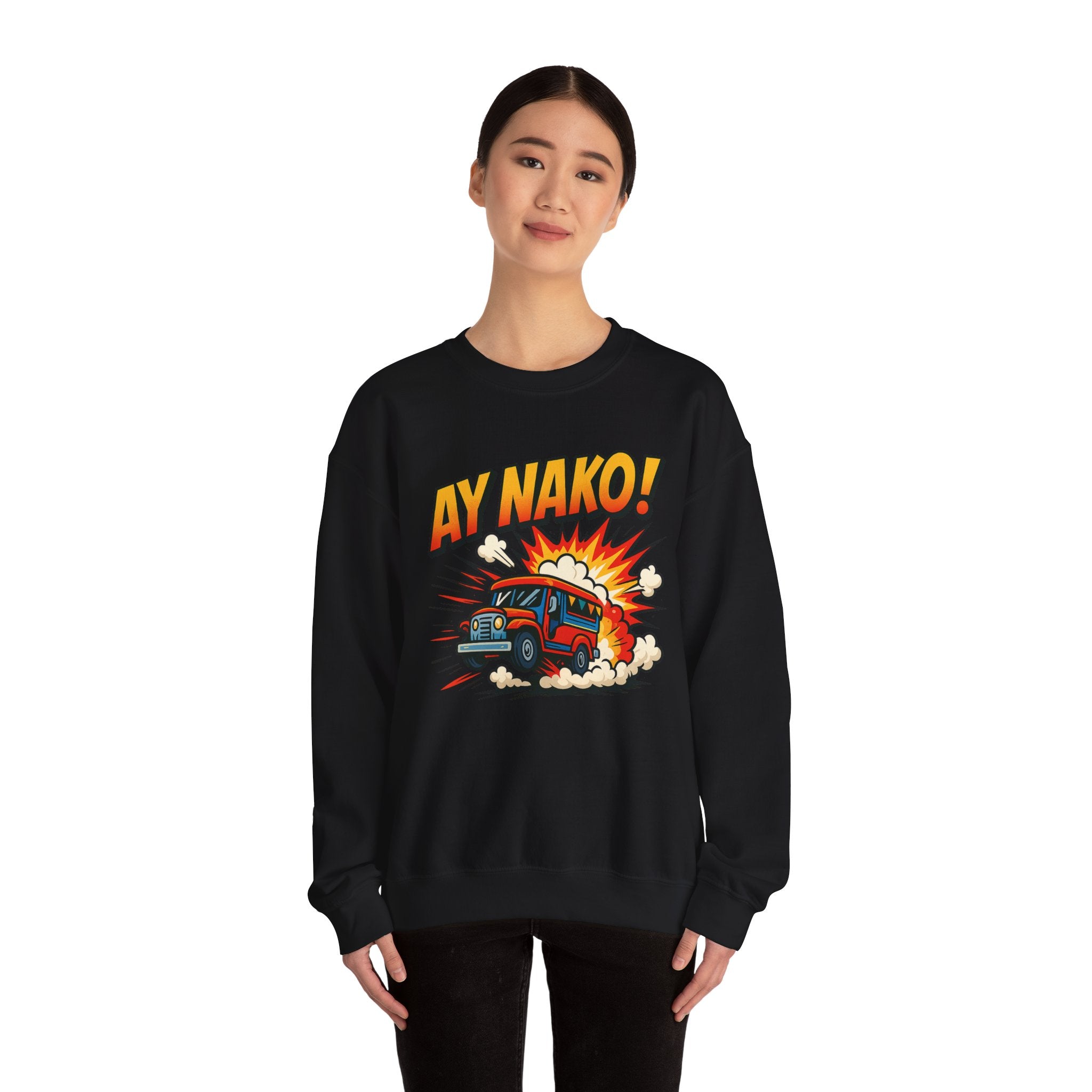 Fun 'AY NAKO!' Graphic Sweatshirt, Unisex Cozy Crewneck, Casual Outfit, Gift for Friends, Funny Sweatshirt