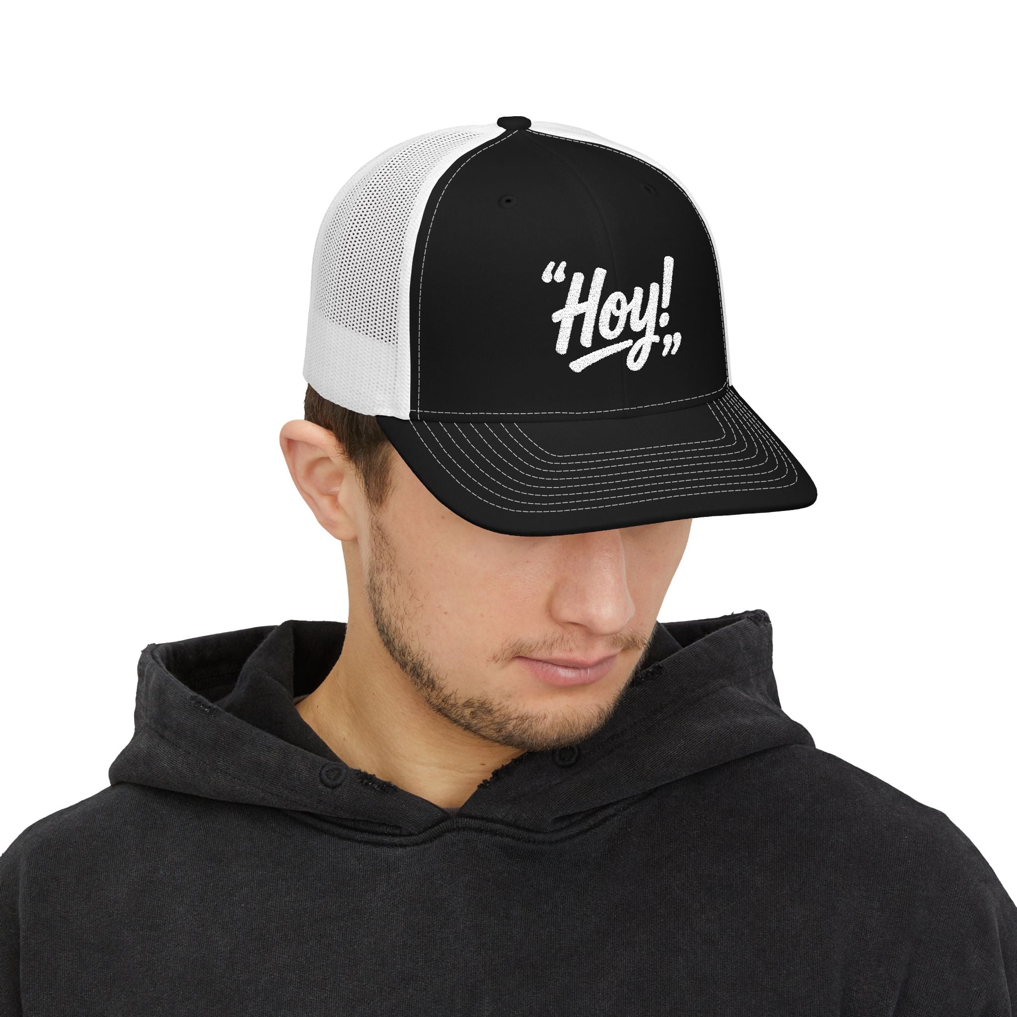 Embroidered Snapback Trucker Cap - Hoy