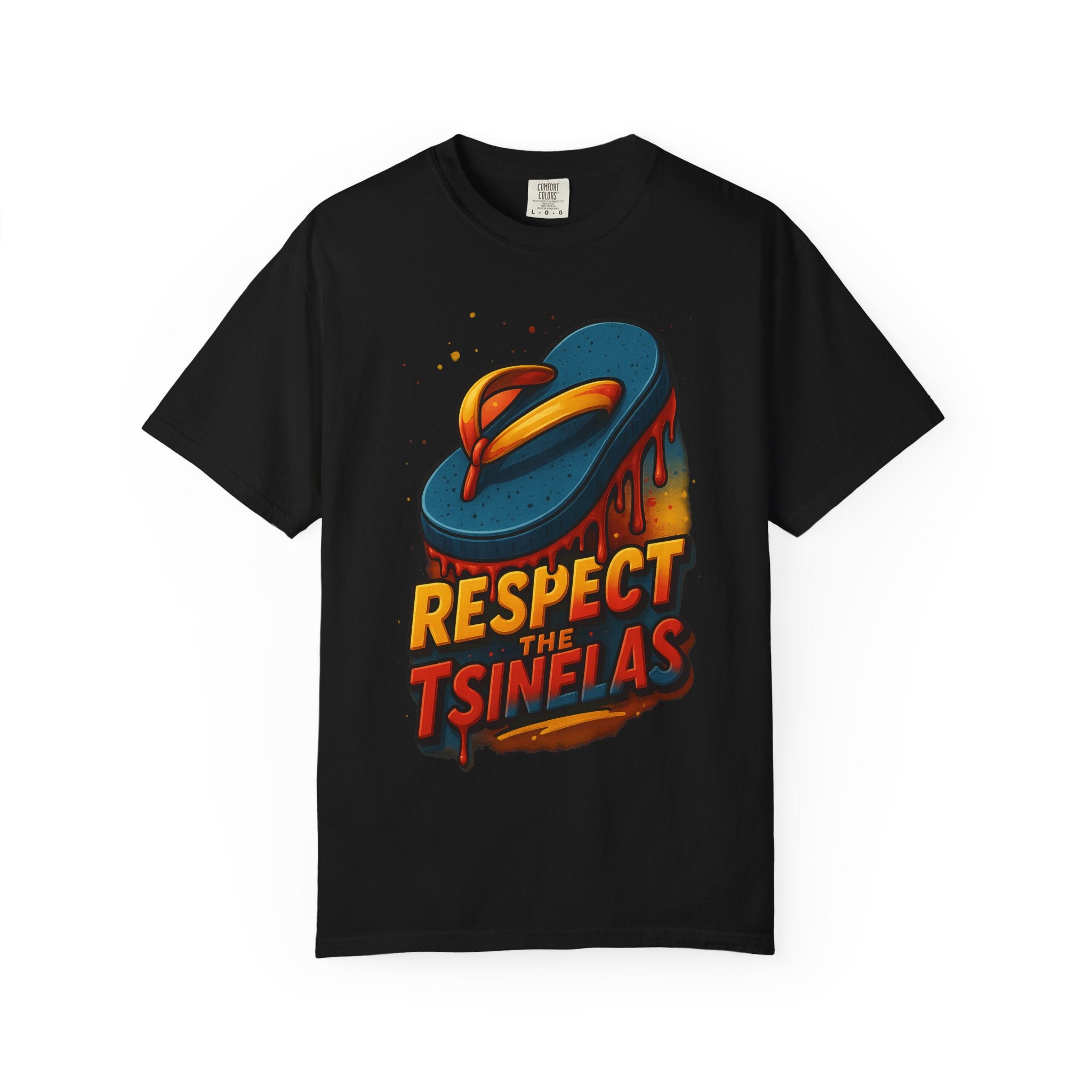 Filipino Slipper Funny T-shirt 'Respect the Tsinelas' design