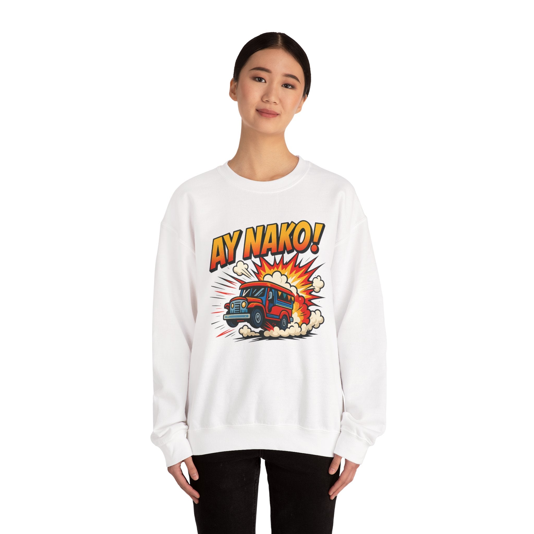 Fun 'AY NAKO!' Graphic Sweatshirt, Unisex Cozy Crewneck, Casual Outfit, Gift for Friends, Funny Sweatshirt
