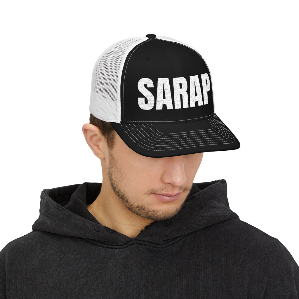 Bold Embroidered Snapback Trucker Cap, Casual Fashion Hat, Adjustable Cap for Men and Women, Streetwear Accessory, Gift for Him/Her