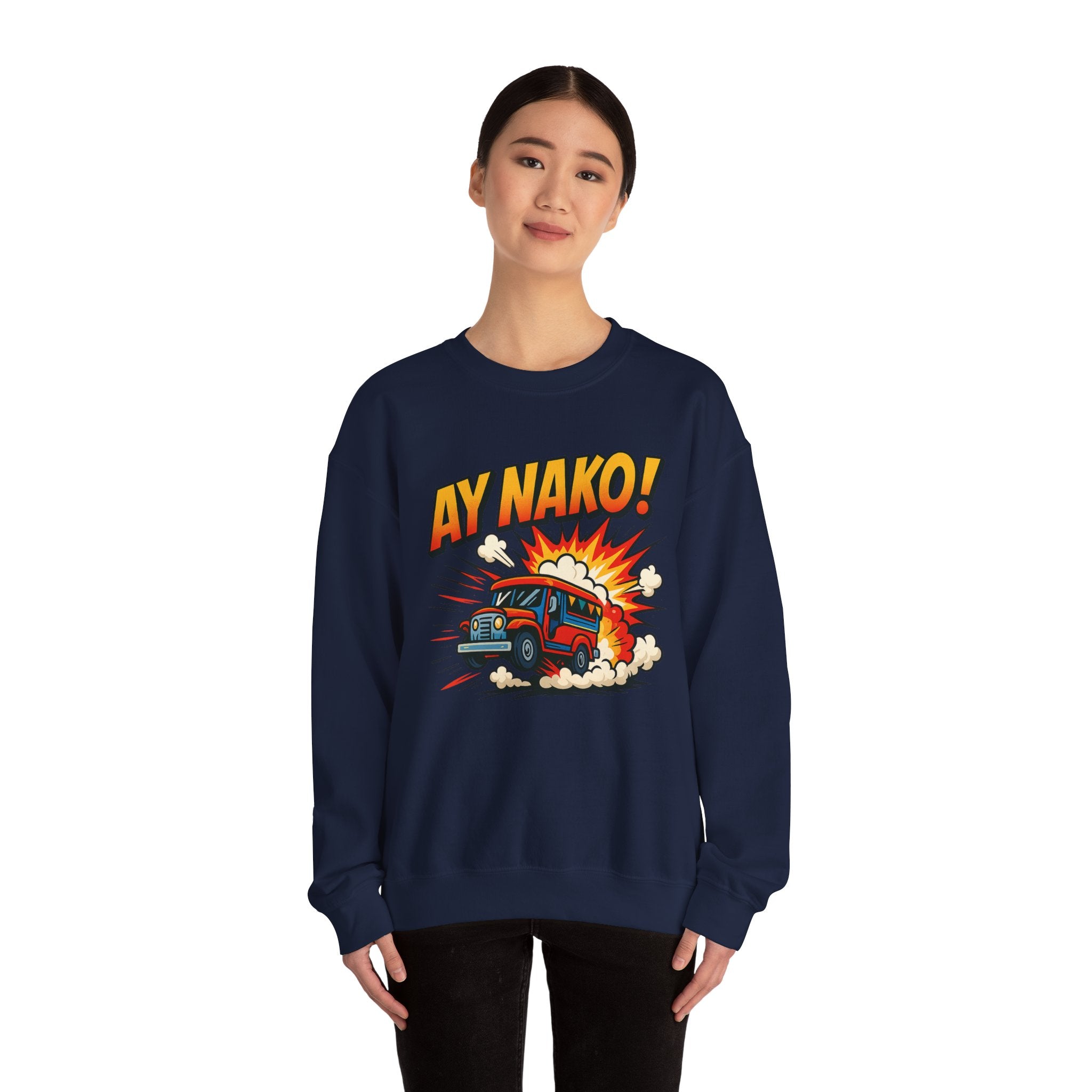 Fun 'AY NAKO!' Graphic Sweatshirt, Unisex Cozy Crewneck, Casual Outfit, Gift for Friends, Funny Sweatshirt