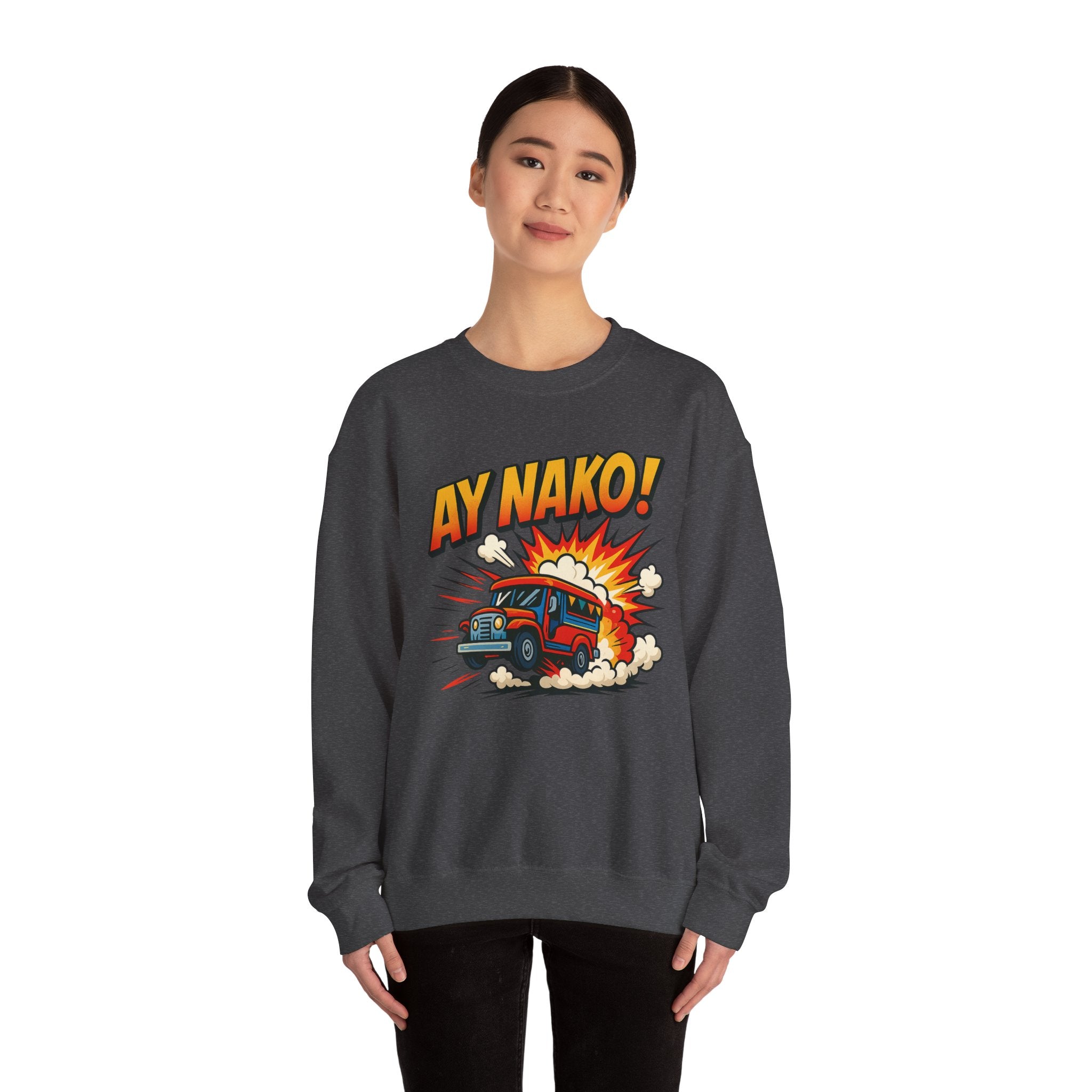 Fun 'AY NAKO!' Graphic Sweatshirt, Unisex Cozy Crewneck, Casual Outfit, Gift for Friends, Funny Sweatshirt