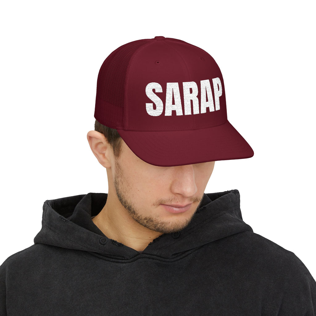 Bold Embroidered Snapback Trucker Cap, Casual Fashion Hat, Adjustable Cap for Men and Women, Streetwear Accessory, Gift for Him/Her