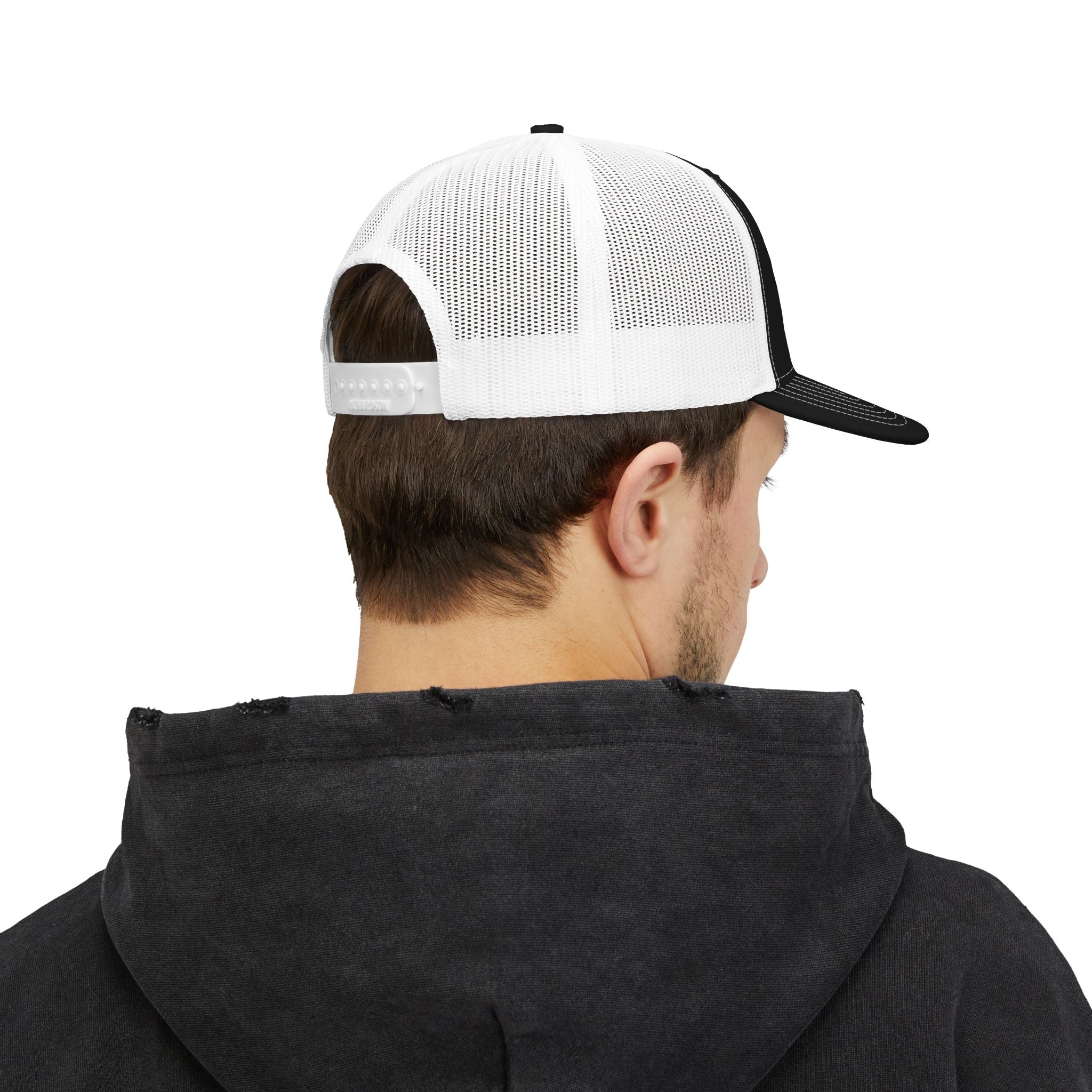 Bold Embroidered Snapback Trucker Cap, Casual Fashion Hat, Adjustable Cap for Men and Women, Streetwear Accessory, Gift for Him/Her