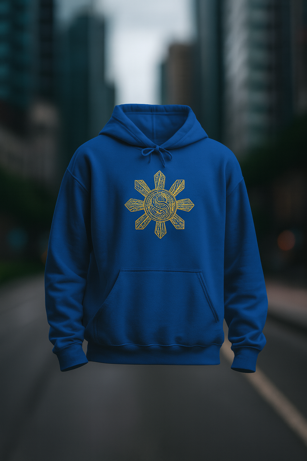 "Heritage Hoodie: Filipino Sun with Polynesian Art"