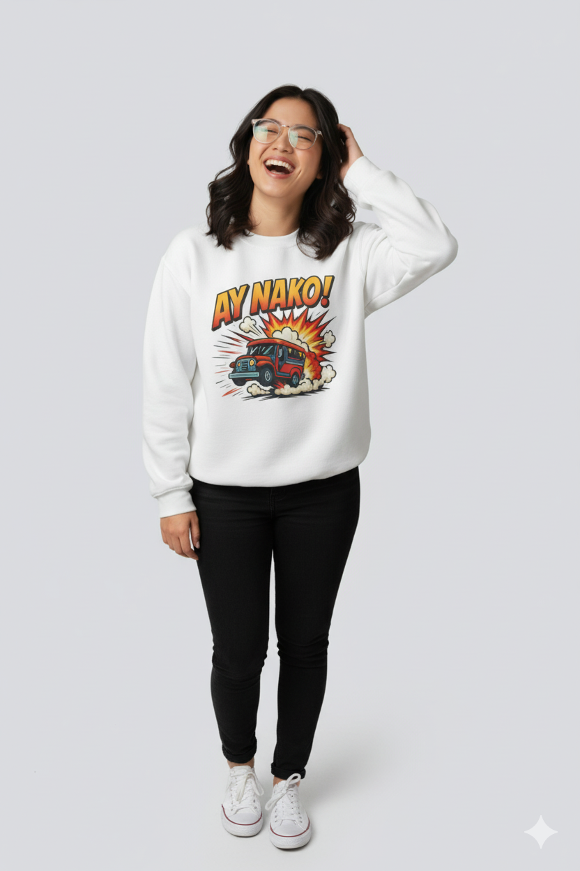Fun 'AY NAKO!' Graphic Sweatshirt, Unisex Cozy Crewneck, Casual Outfit, Gift for Friends, Funny Sweatshirt